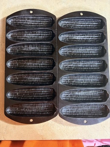 Vintage Lodge Cast Iron Cornbread Molds 13” Set of 2 – Pre Seasoned 27C2