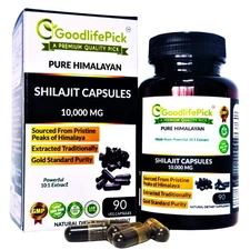 Himalayan Shilajit 10000 MG. Powerful and Premium for Maximum Benefits -90 cap