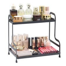 2 Tier Metal Organizer Shelf Bathroom Kitchen Heavy Duty Countertop Spice Rack