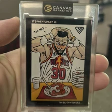 Stephen Curry Official Canvas Marketing Pocket Mountz “Too Hot” Museum Glass /14