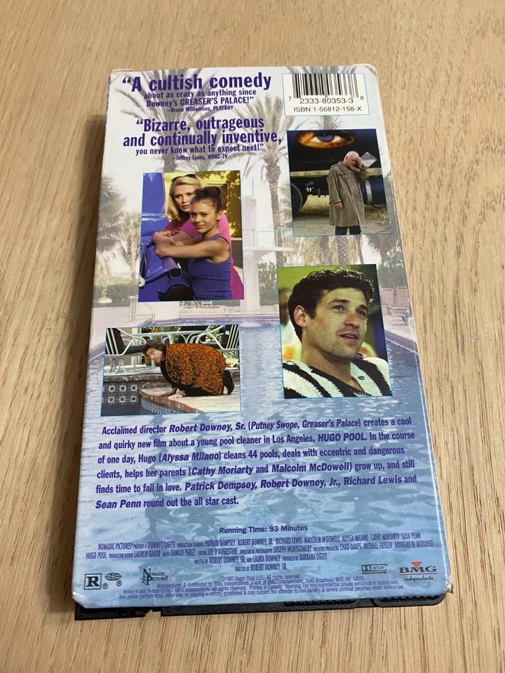 Hugo Pool (VHS, 1999)  Alyssa Milano, Malcolm McDowell, Sean Penn, Cathy Moriart - Image 3 of 4
