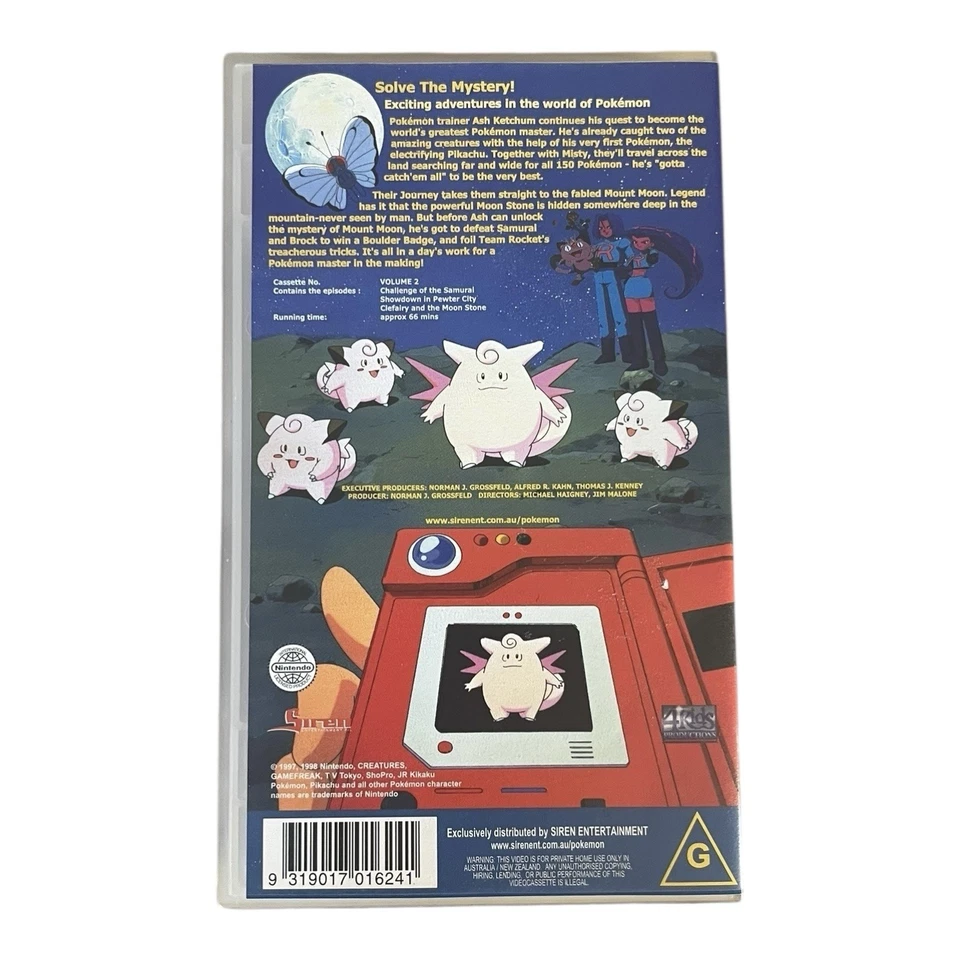 Pokemon The Mystery of Mount Moon VHS Vol 2 Video Yellow - Image 3 of 4