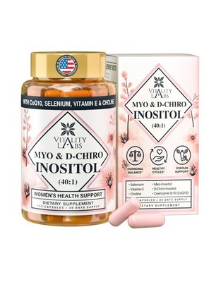 Vitality Labs Myo & D-Chiro Inositol - 40:1 - 120 caps - 12/2026