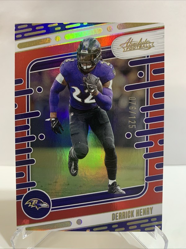2024 Absolute Derrick Henry #8 Spectrum Red /125 NFL Baltimore Ravens
