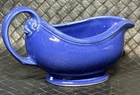 1930 50s Cobalt Blue Gravy Boat Unmarked Mcm Vintage