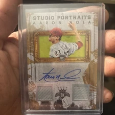 AARON NOLA 2016 Panini Studio Portraits DK Auto/Relic SPS-AN-Phillies 52/99