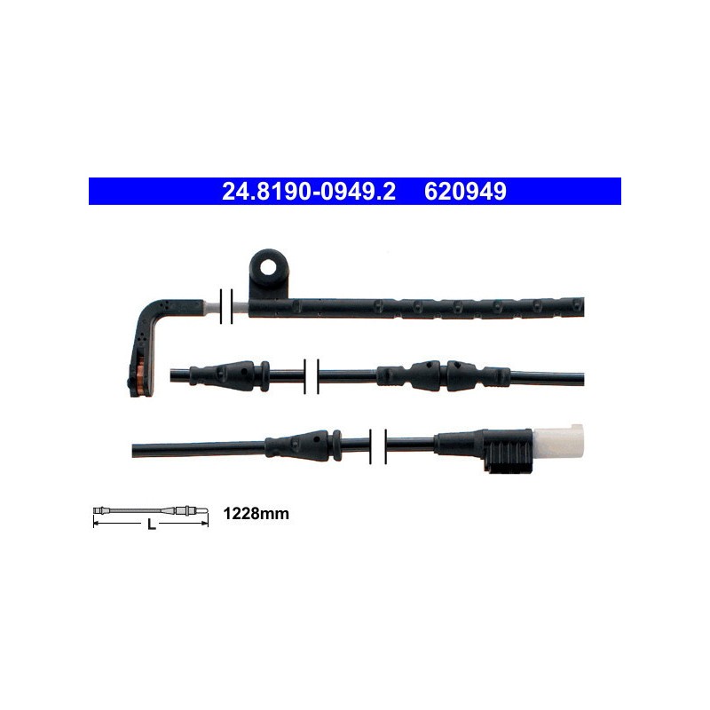 ATE 24.8190-0949.2 Brake Pad Wear Sensor Front for