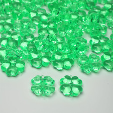 Acrylic Shamrocks St Patricks Day Decorations, 65Pcs Mini Green Clear Crystal Cl
