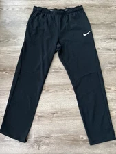 Nike Fleece Training Pants Mens XLarge Black Tapered Leg