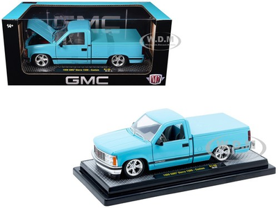 #ad 1988 GMC SIERRA 1500 CUSTOM PICKUP LIGHT BLUE 1 24 DIECAST BY M2 40300 140 B $34.99