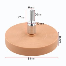 Pneumatic 88mm Rubber Eraser Wheel with Adapter for Car Sticker Removal