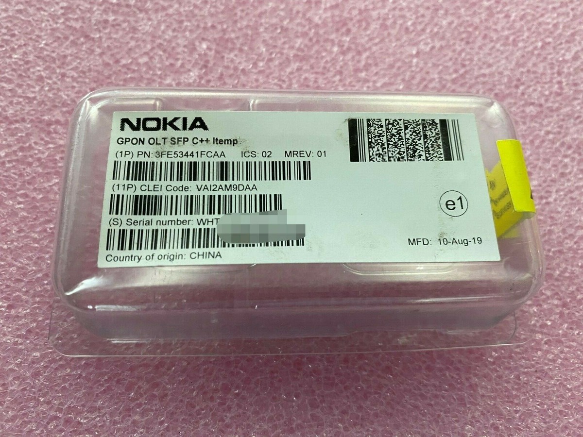 Module SFP GPON Nokia B+ - 3FE53441CAA - Laser Classe 1 - Neuf