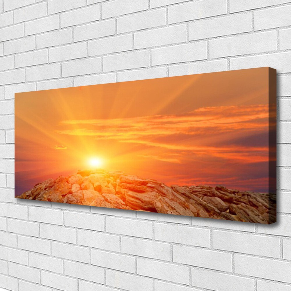 Impression sur toile 125x50 paysage de qualité premium avec finitions galerie
