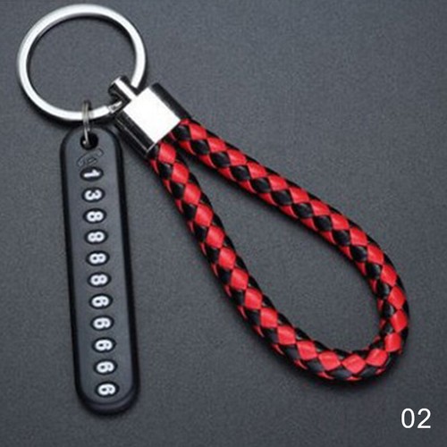 1PC Car Keychains Auto Vehicle Anti-lost Vehicles Leather Bradied Rope Fashion - Picture 13 of 43