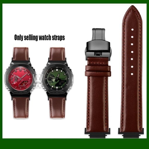 Fit For Casio G-Shock Farmhouse Oak Octagon GM-2100 GA-2100 Watch Strap Leather - Picture 28 of 50