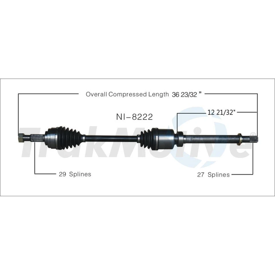 Juego de 2 ejes delanteros SurTrack CV para Nissan Sentra 2.0 CVT automático Foto 3 de 4