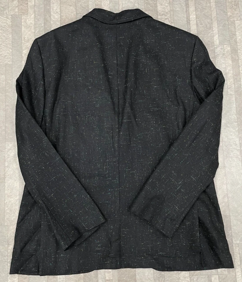 NWT $1498 John Varvatos Slim Fit Peak Two Button Blazer In Black Size:56 - Image 3 of 4