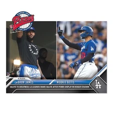 Mookie Betts/LeBron James Salute Greatness 2023 MLB TOPPS NOW Card 736 In Hand