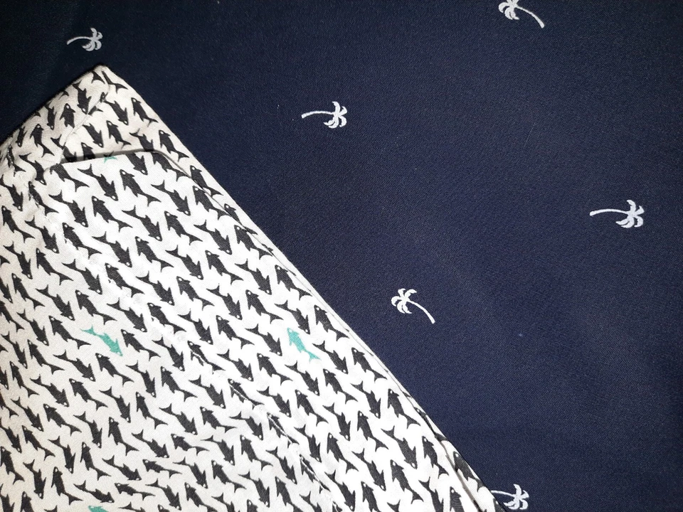 Mens XXL LOT CRUISE SHIRTS 4 BUTTON UP TROPICAL COTTON TOMMY CREMIEUX VAN HEUSEN - Image 3 of 4