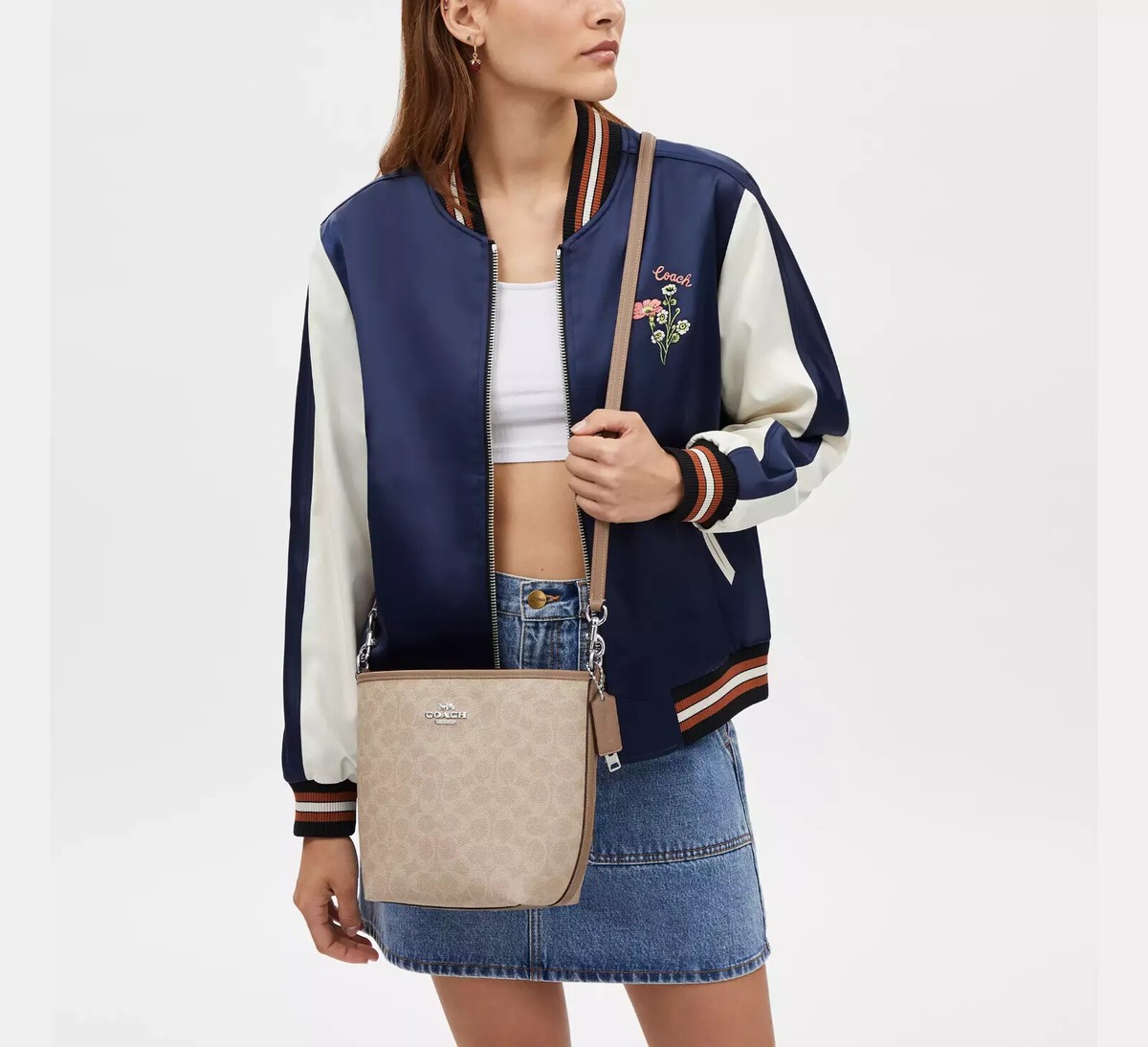 NWT Coach City Bucket Bag In Signature Canvas/In Double Face