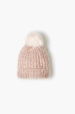 Zara Kids 4373/722/620 Hat with faux fur pompom and sequin in size L