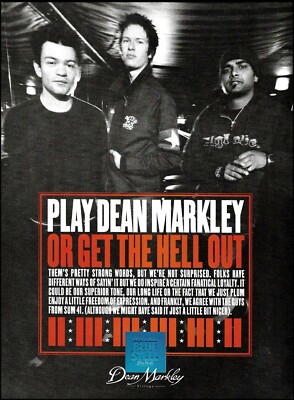 SUM 41 Deryck Whibley Jason McCaslin Dave Baksh Dean Markley Guitar Strings ad
