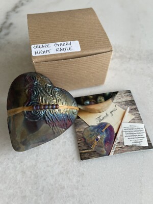 J Davis Studio Raku Pottery Heart Rattle Starry Night Inspires ...