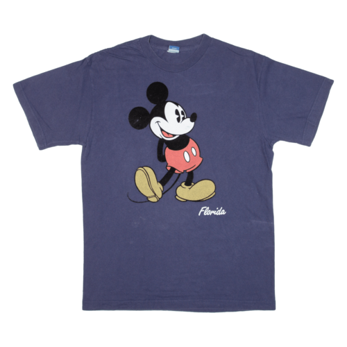 DISNEY Mickey Mouse Mens T-Shirt Blue L - 第 1/6 張圖片