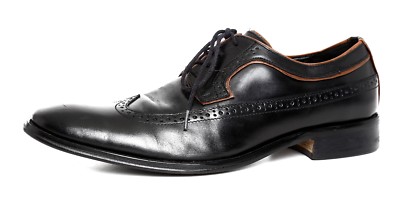 Aldo Lace Up Leather Wingtip Oxford Black Z5254* Men display picture 2