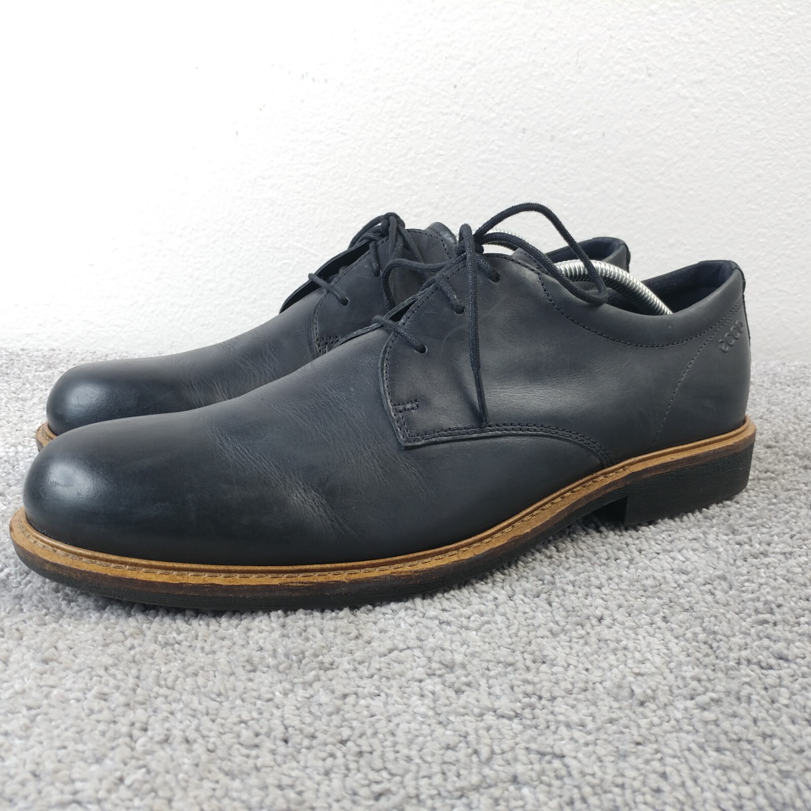 SAOLA Scarpe Cole Haan Osborn uomo taglia 44 EU punta liscia Oxford nere pelle stringate
