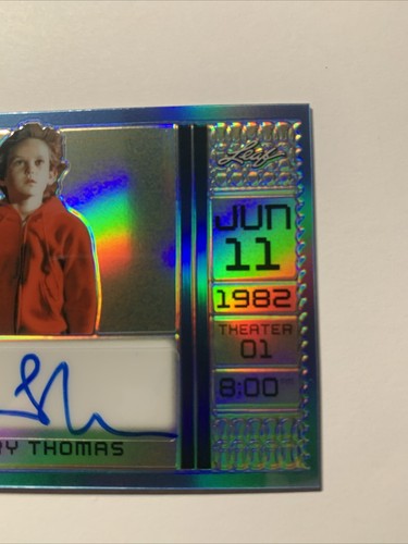 2024 Leaf Pop Century Henry Thomas Blue Silver Auto 2/15 Now Showing ET - Picture 5 of 6