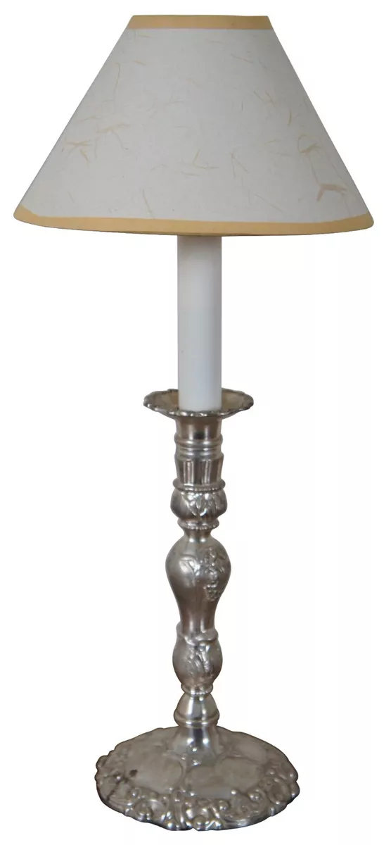 Antique Neoclassical Silver Plate Converted Candlestick Buffet