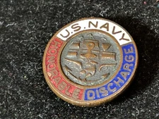 Antiq WW2 United States USA Navy Military Button Mid Century Insignia Cloisonné