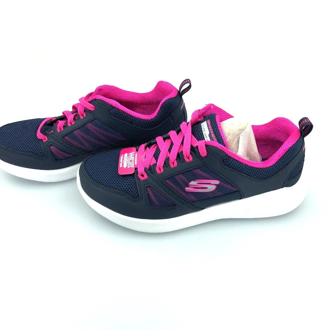 Oogverblindend Decimale koolhydraat Skechers Skybound Memory Foam Size 6 Wide Fit Navy Hot Pink Womens Shoes |  eBay