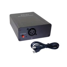PH-C1 Outdoor Portable Capacitive Microphone 48V Phantom Power Supply XLR In Out