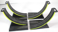 4 Slot Car Track Sections, One Straight Lane, One 90 Degree rise On Each Track