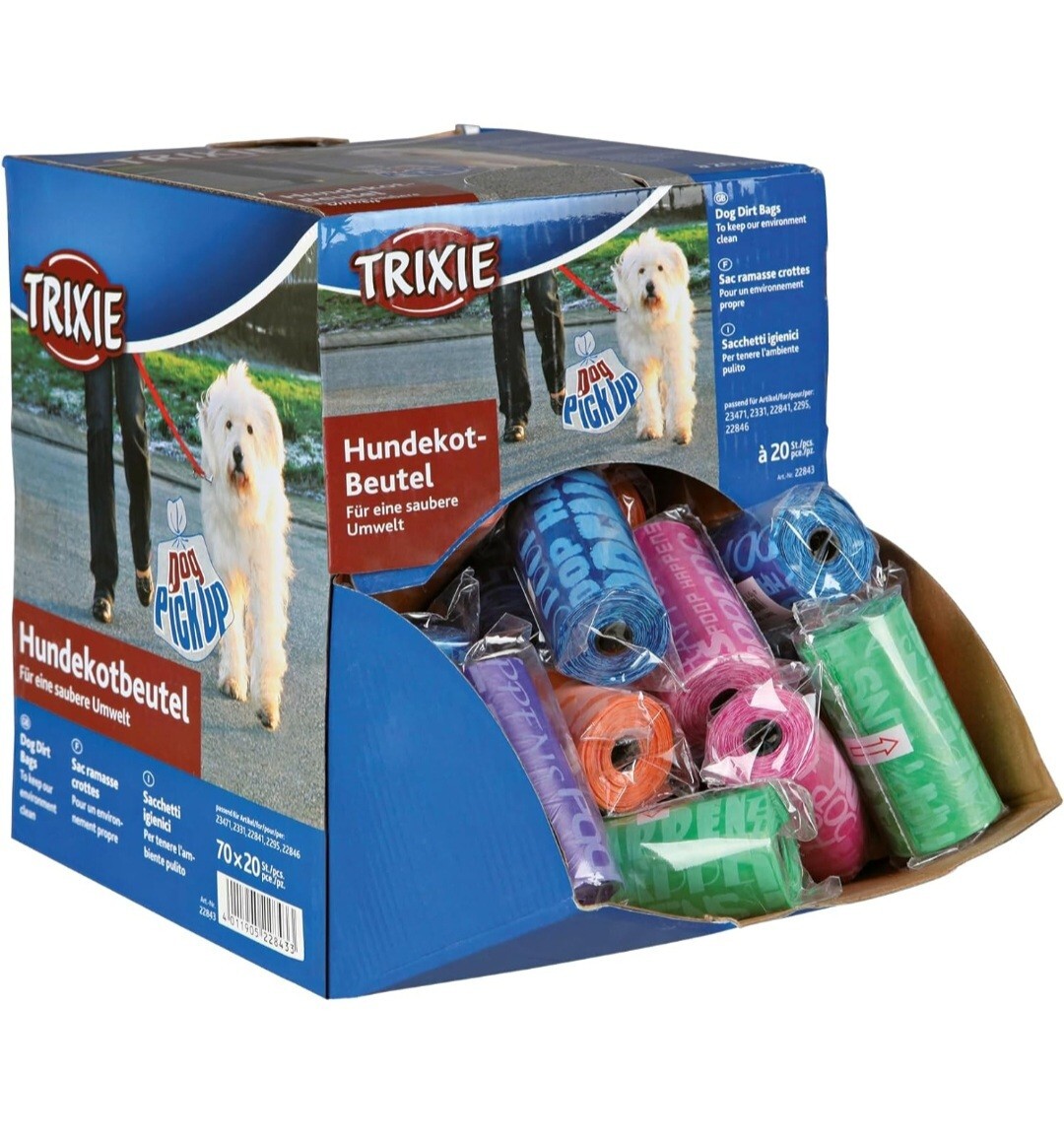 70 Rotoli Sacchetti Igienici Trixie: Offerta Risparmio 1400 Buste Cane