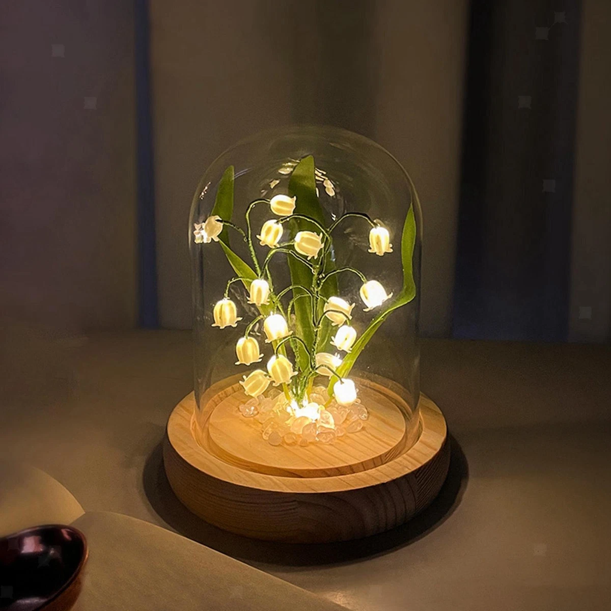 Flowers Night Light Handmade DIY Battery Operated Dome Birthday eBay