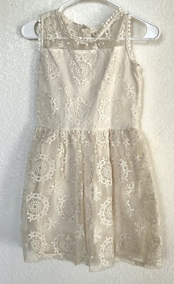 BTween Girl s Sz. 12 Rustic Boho Ivory Lace Dress