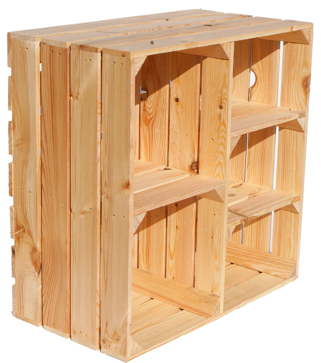 Cassetta Frutta Fiammata In Legno Massiccio 49x42x31 Cm – 2 Pezzi Dall'Altes Land