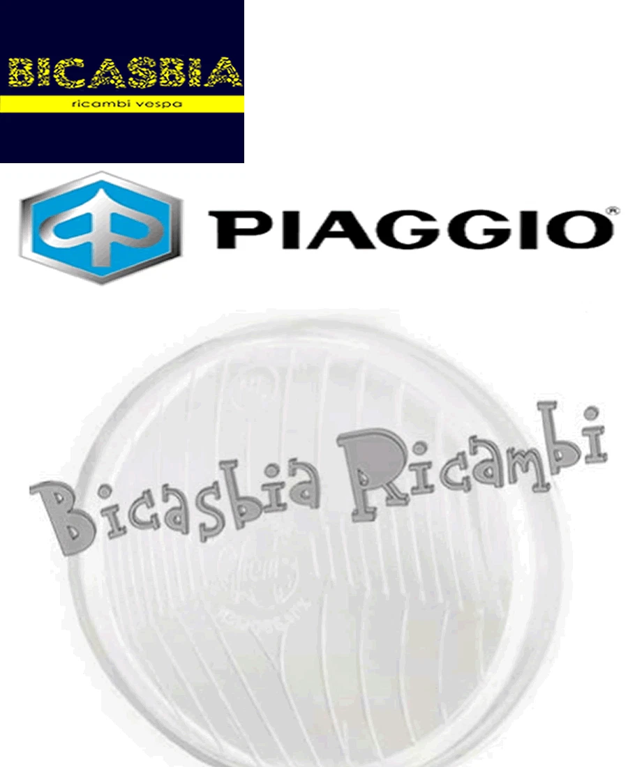 610376M - Original Piaggio Glass Siem Headlight Vespa 125 GTR Ts 