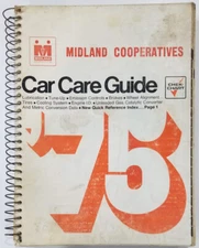 1975  Car Care Guide Repair Maintenance Manual Midland Cooperatives Automotive