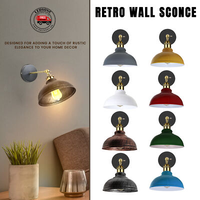 LEDSone Vintage Industrie Wandleuchte Retro Wandleuchter Lampe Fassung Leuchte