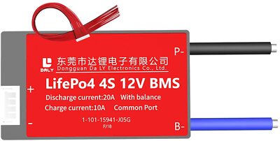 LiFePO4 BMS PCB 4S 12V 20A Daly symmetrisches wasserdichtes Batteriemanagementsystem UK
