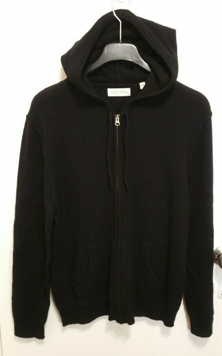 Hoodie Sweater with Zipper and Pockets.  Size L   Black  Never Worn   With Tags-image