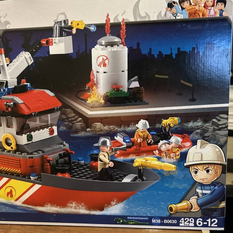 Sluban Fire Building Brick Construction Set - Fireboat Brigade Ship 405pcs New - Image 3 of 4