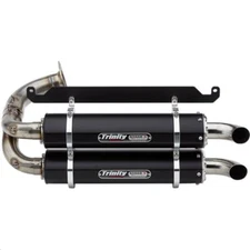 TRINITY RACING Black Dual Stage 5 Slip On Mufflers 2019+ Talon 1000 TR-4169S-BK