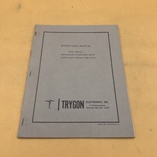 Trygon Model FTR48-4 Ferroresonat Transformer Series Instruction Manual
