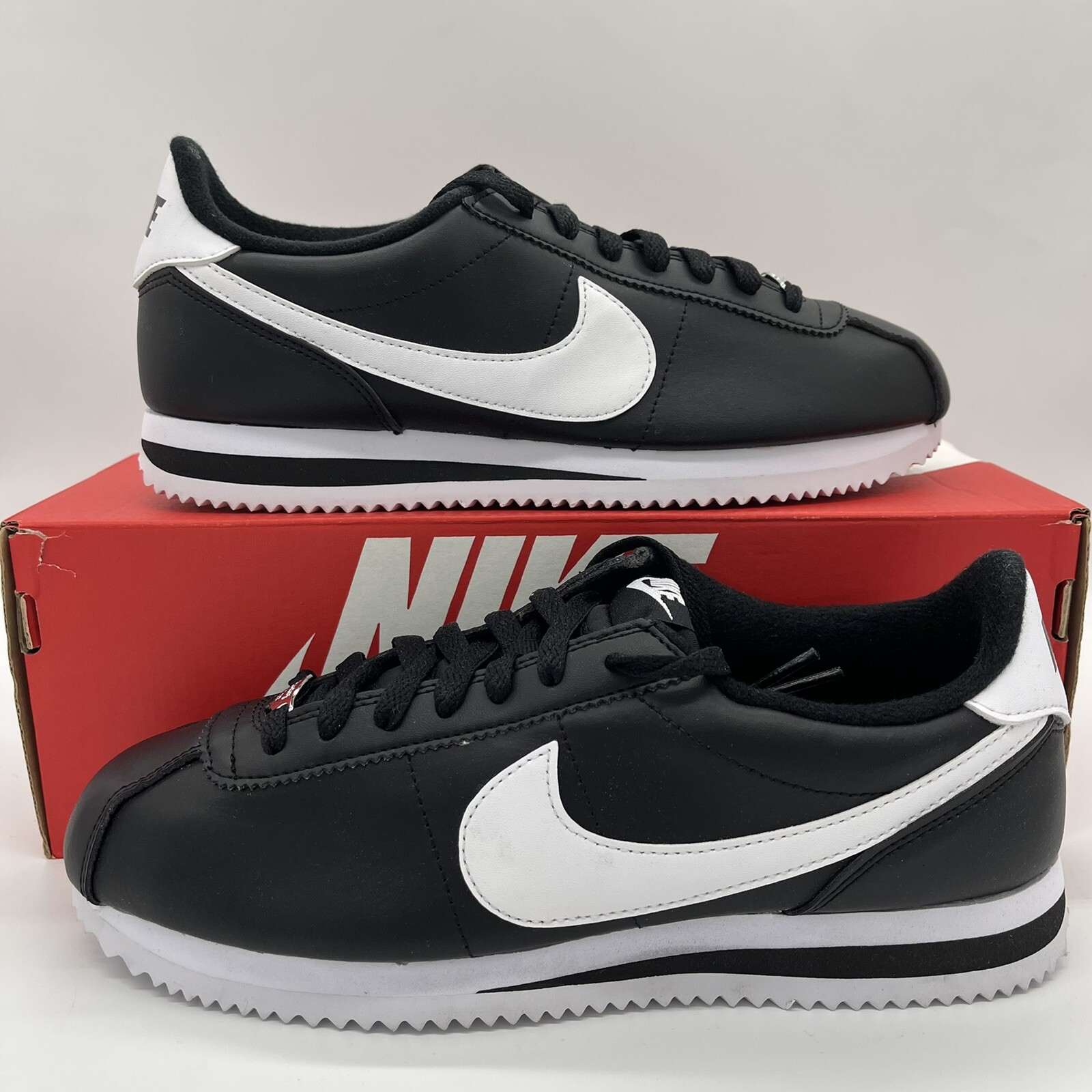 Мужская спортивная обувь Nike Cortez Leather Black White 819719-012 Mens  Sneakers Multi Size NEW
