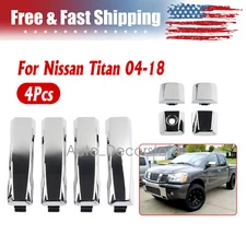 Chrome For Nissan Titan 2004-2018 4PCS Exterior Outside Door Handle Set